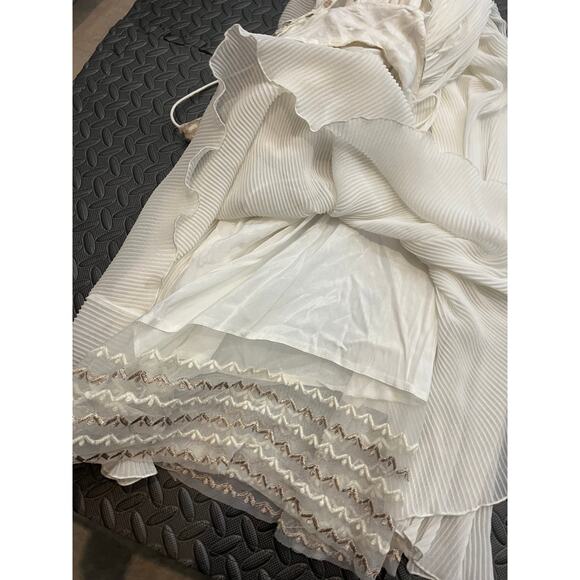 Free People Sacred Geometry Maxi Dress White Womens Size 6 Boho - Picture 8 of 10